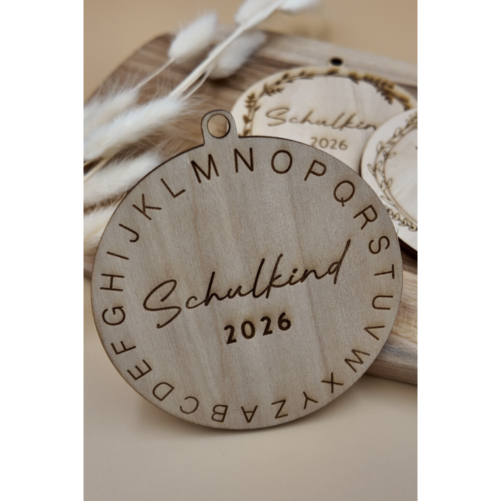 Schultütenanhänger "Schulkind 2026" - Design Wählbar
