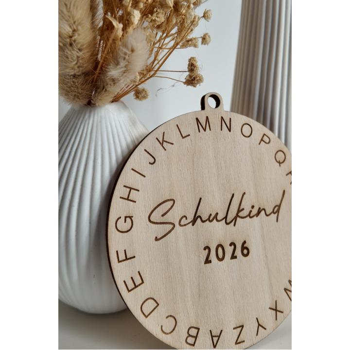 Schultütenanhänger "Schulkind 2026" - Design Wählbar