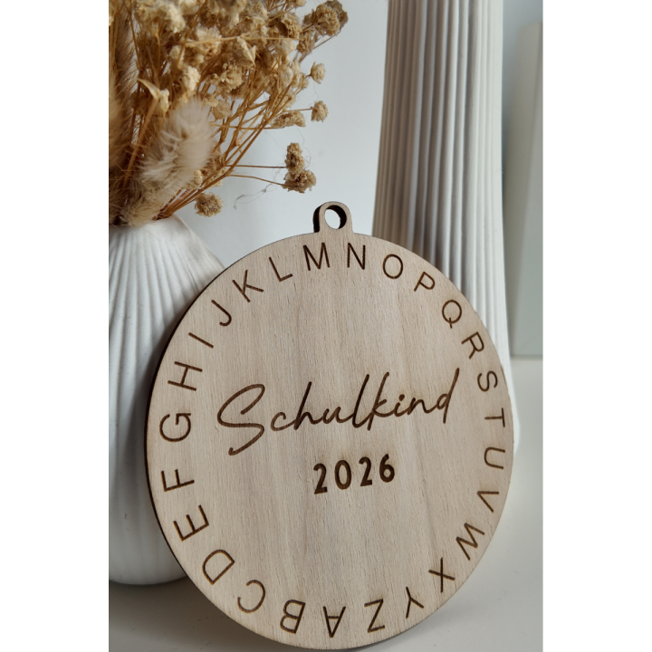 Schultütenanhänger "Schulkind 2026" - Design Wählbar
