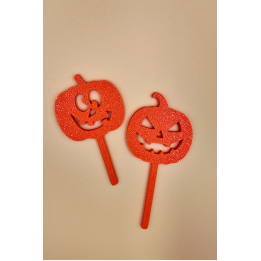 Halloween Kürbis-Stecker - 2er Set Klein