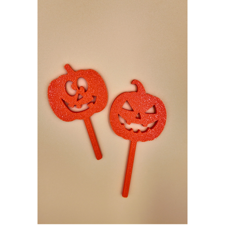 Halloween Kürbis-Stecker - 2er Set Klein
