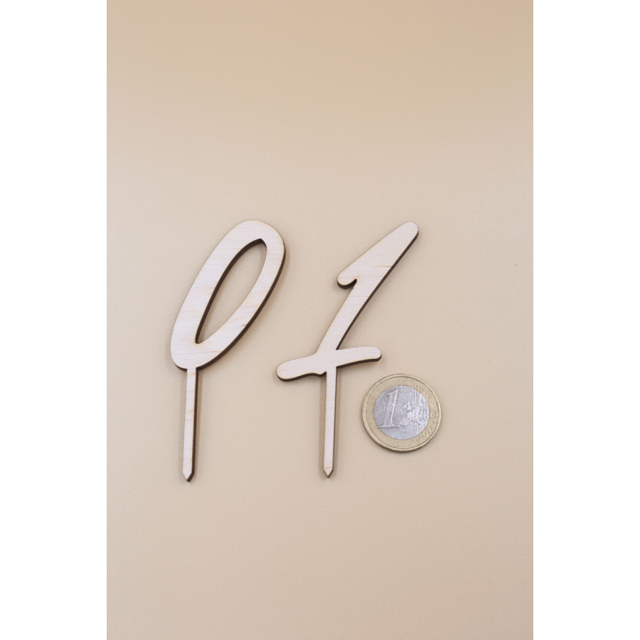 Zahlenstecker aus Holz für Geburtstag & Festtagskranz