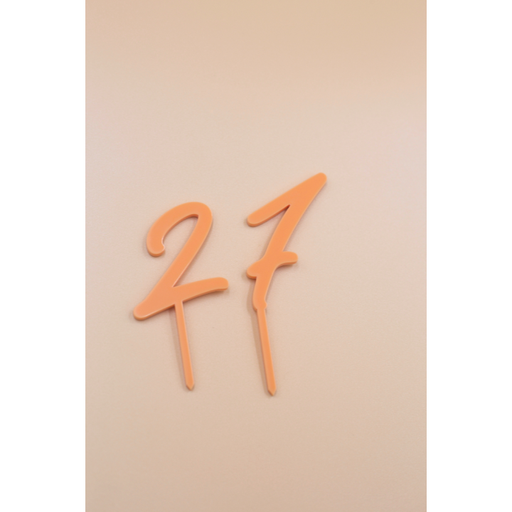 Bunte Zahlenstecker aus Acryl für Geburtstag & Festtagskranz