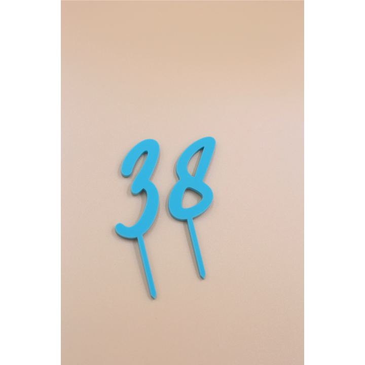 Bunte Zahlenstecker aus Acryl für Geburtstag & Festtagskranz