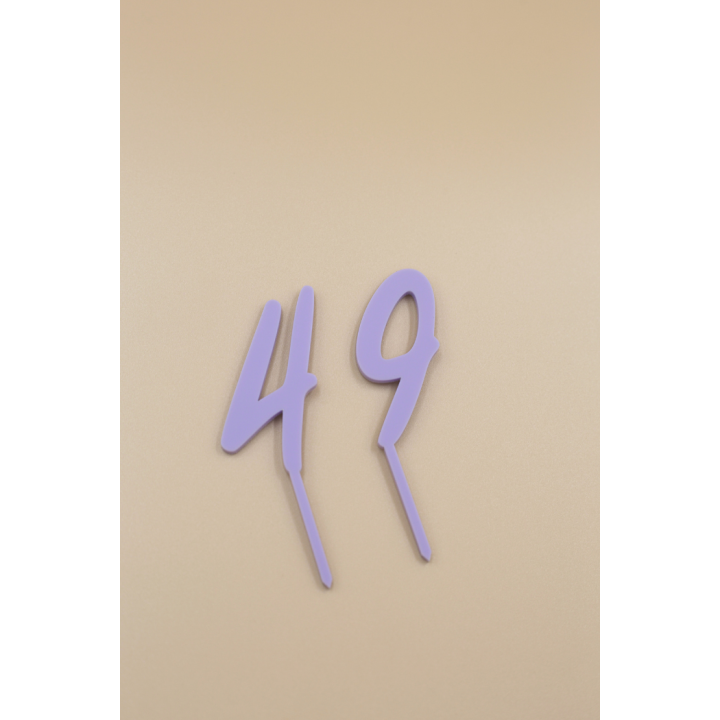 Bunte Zahlenstecker aus Acryl für Geburtstag & Festtagskranz