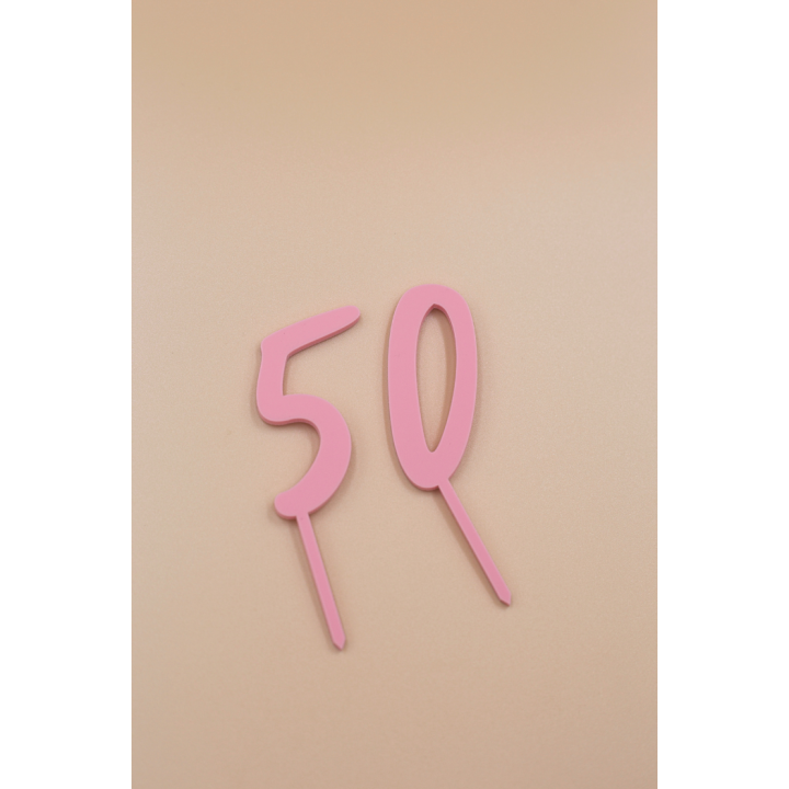 Bunte Zahlenstecker aus Acryl für Geburtstag & Festtagskranz