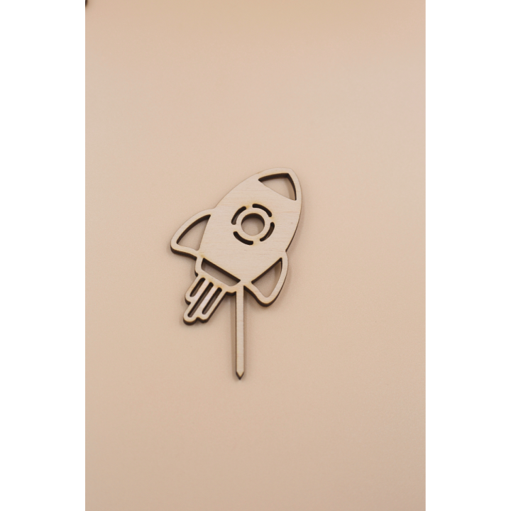 Stecker Weltraum aus Holz - EINZELN - Motiv wählbar