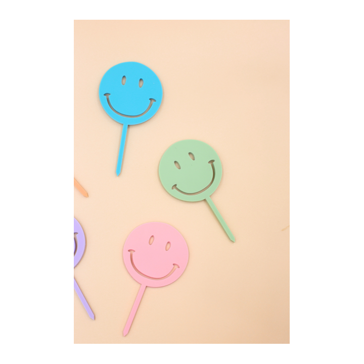 Steckerset "Smiley" aus Acryl - 5 teilig