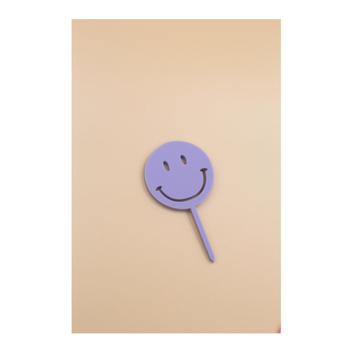 Steckerset "Smiley" aus Acryl - EINZELN - Farbe wählbar