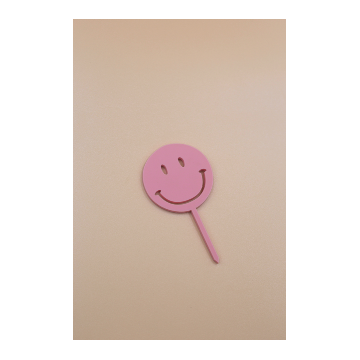 Steckerset "Smiley" aus Acryl - EINZELN - Farbe wählbar