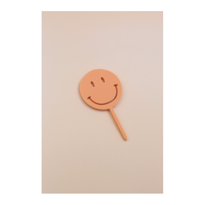 Steckerset "Smiley" aus Acryl - EINZELN - Farbe wählbar