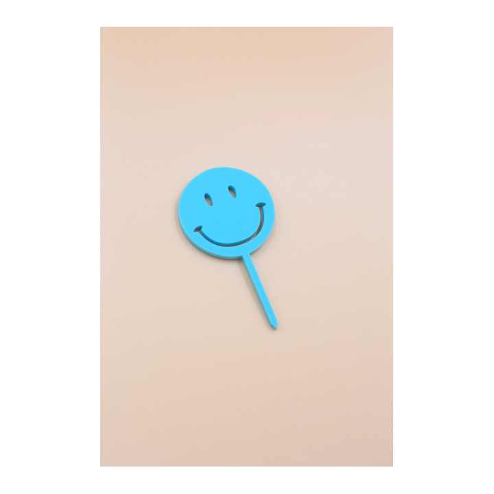 Steckerset "Smiley" aus Acryl - EINZELN - Farbe wählbar
