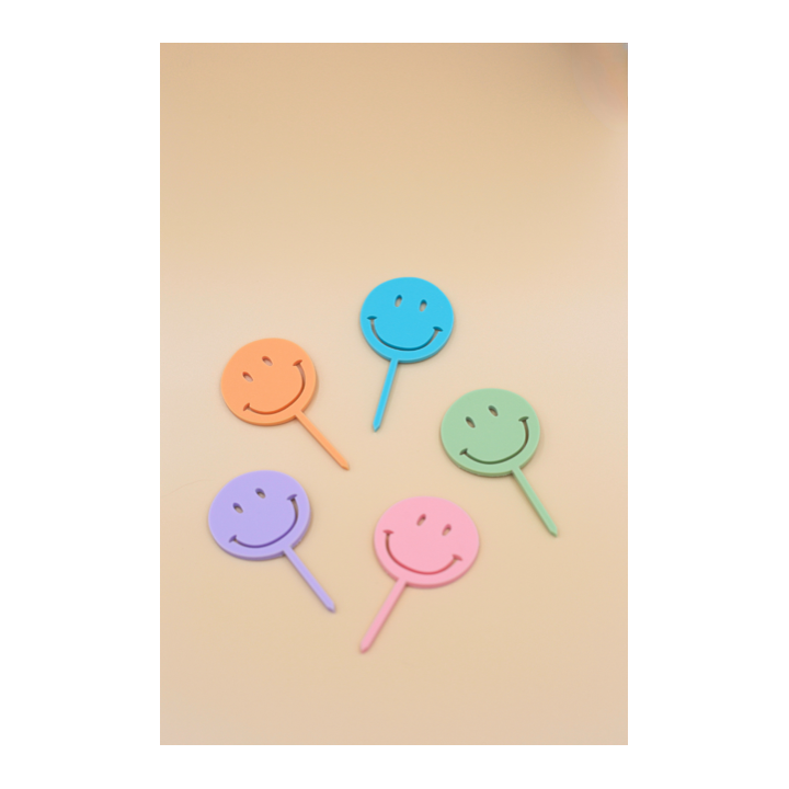 Steckerset "Smiley" aus Acryl - EINZELN - Farbe wählbar