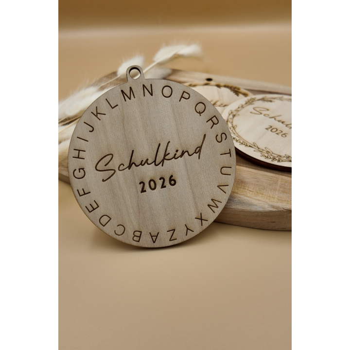Schultütenanhänger "Schulkind 2026" - Design Wählbar